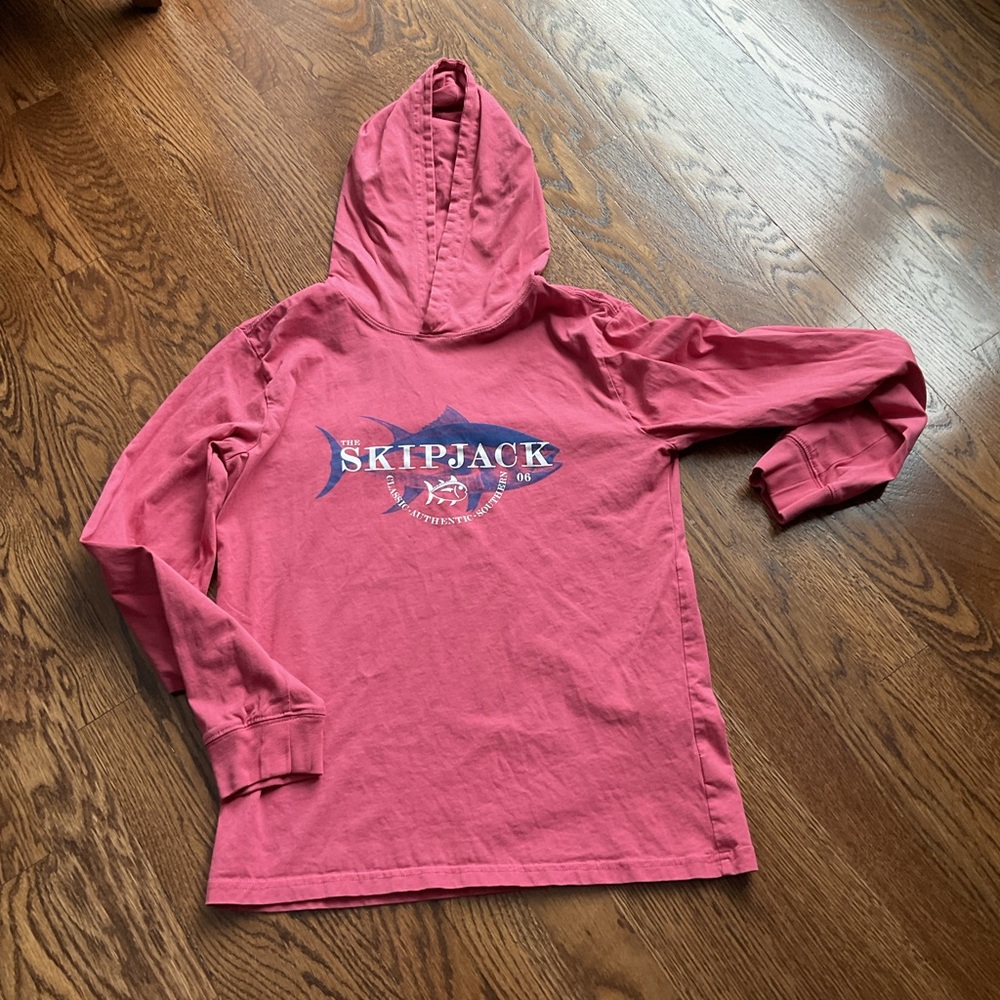Southern Tide Kids Hoodie in Bold Pink